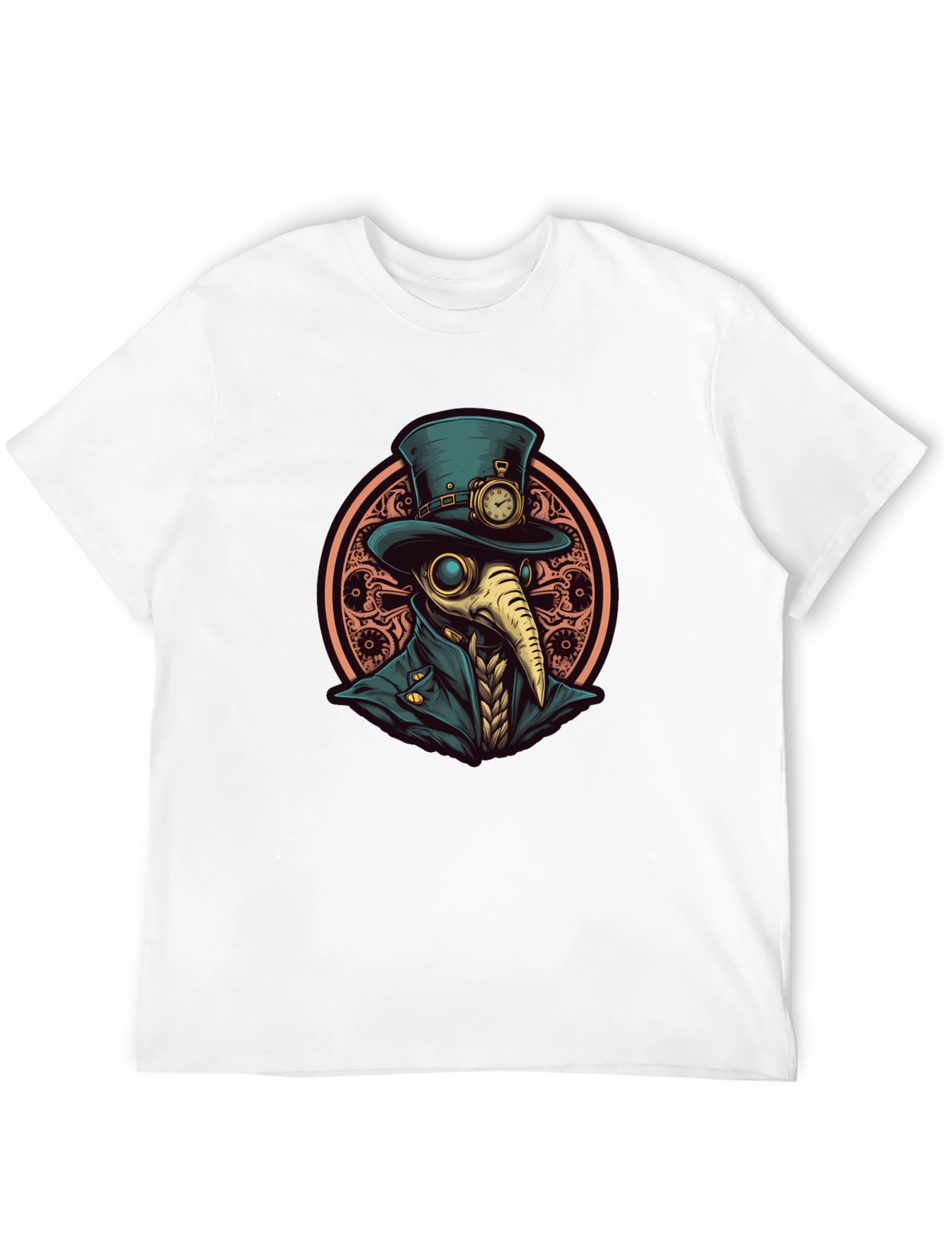 Steampunk Plague Doctor Graphic Tee - Black