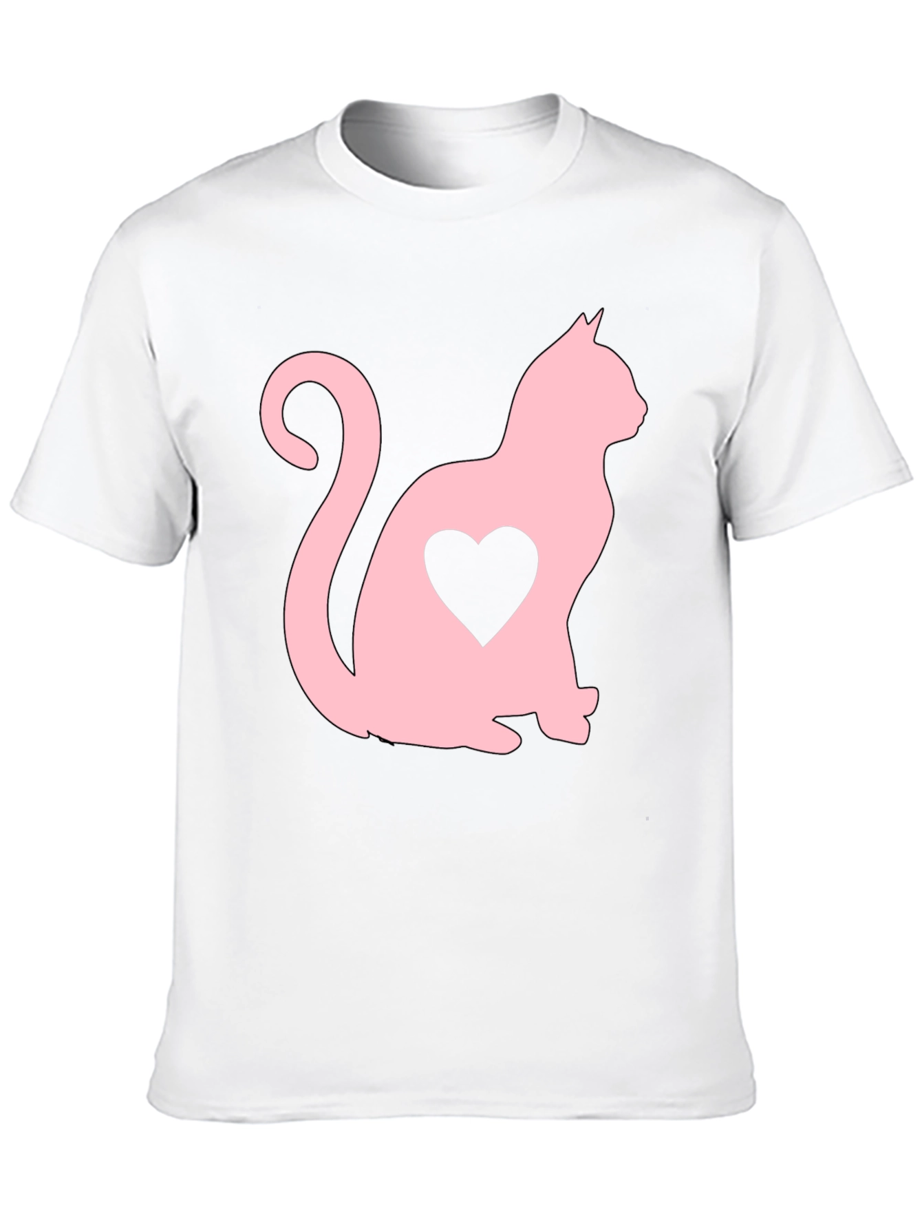 Cat Heart T-Shirt - Stylish Graphic Tee