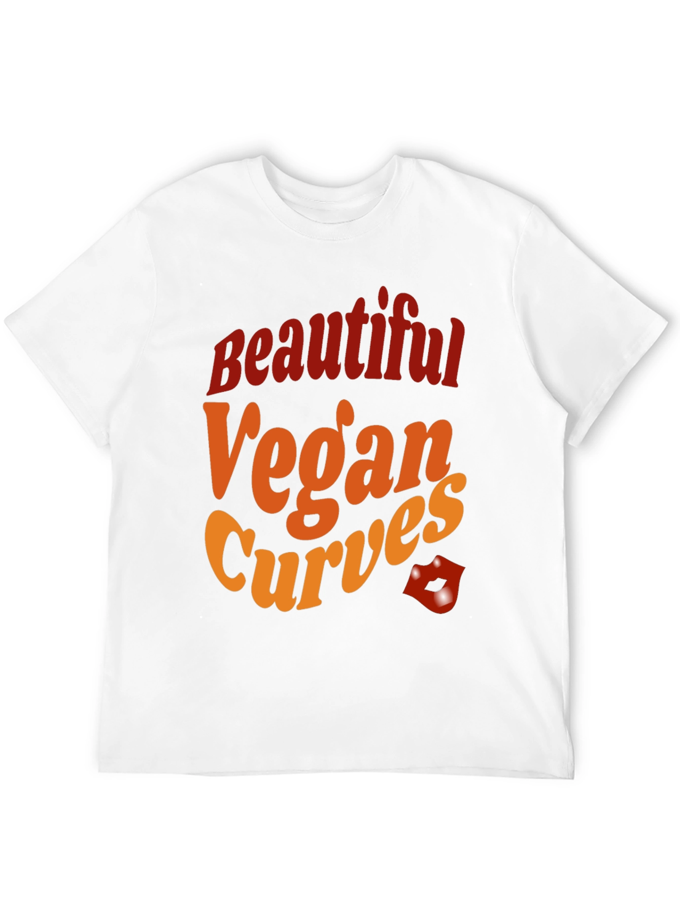 Beautiful Vegan Curves T-Shirt - Bold Graphic Tee