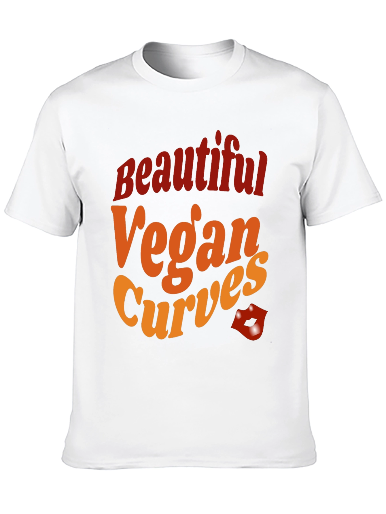Beautiful Vegan Curves T-Shirt - Bold Graphic Tee