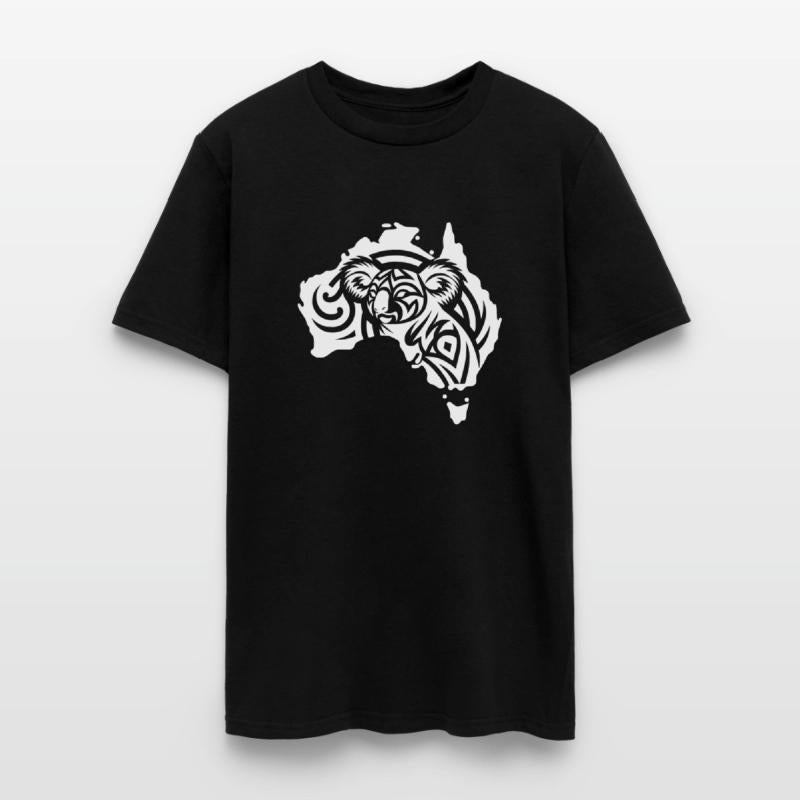 Koala In Australian Continent Tattoo Style