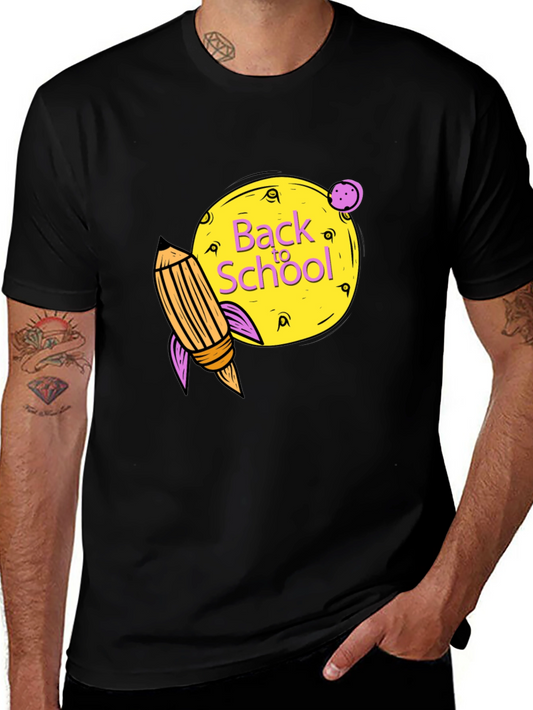 Back to School Graphic Tee - Black Cotton Shirt