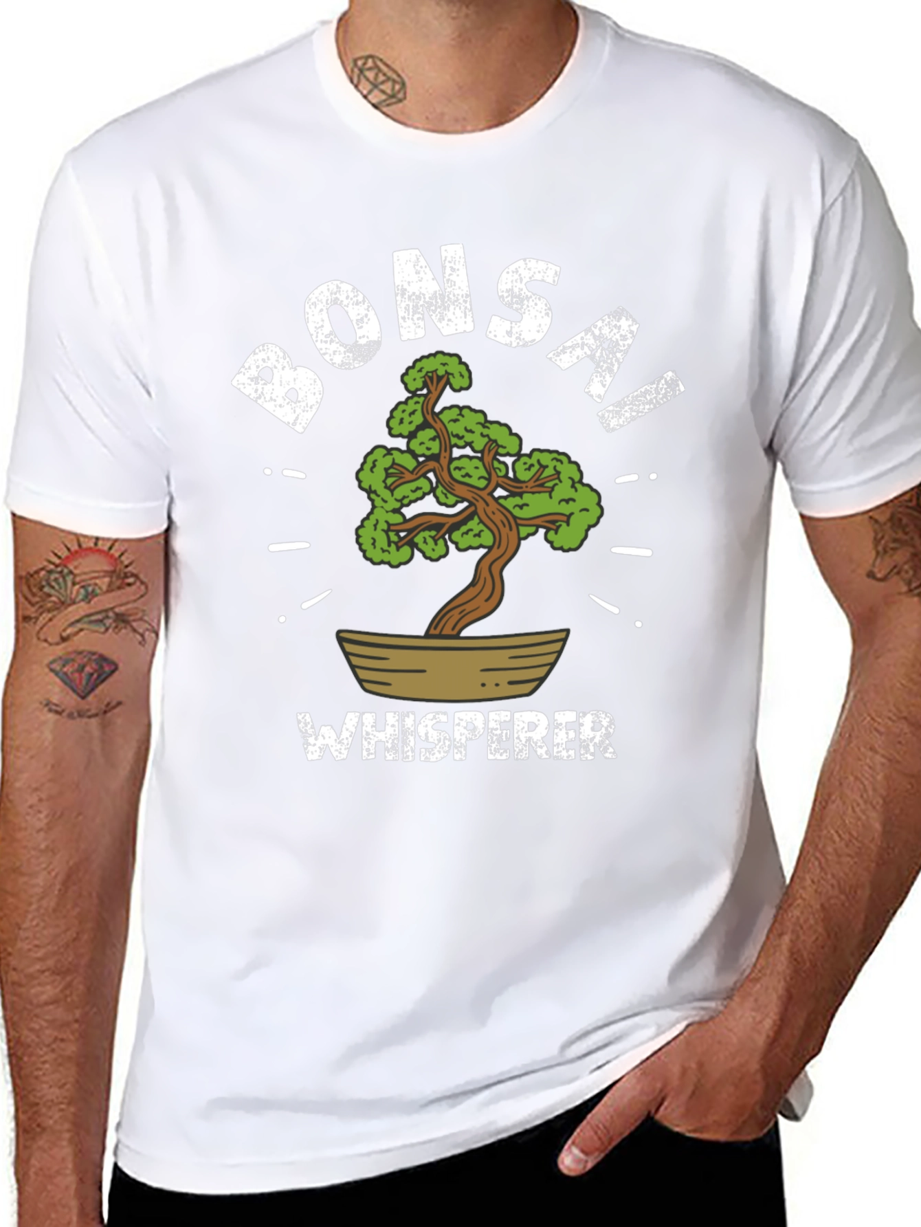 Bonsai Whisperer Graphic Tee - Artistic Tree Design