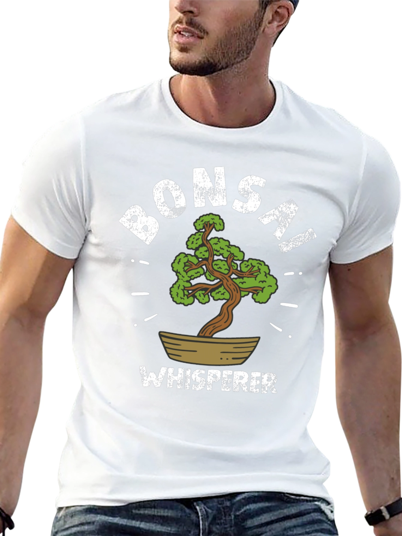 Bonsai Whisperer Graphic Tee - Artistic Tree Design
