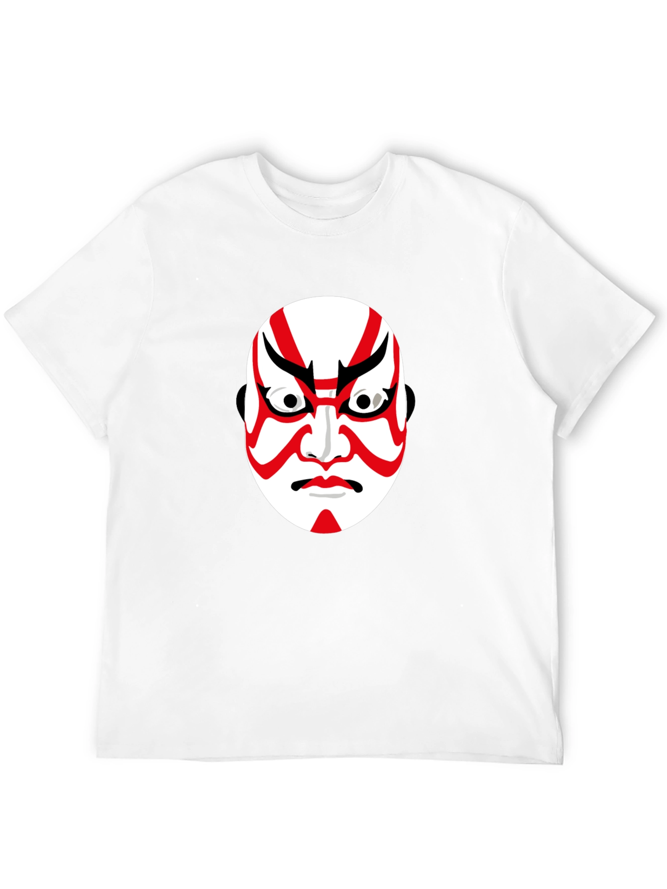 Kabuki Mask Graphic Tee - Unisex Black T-Shirt