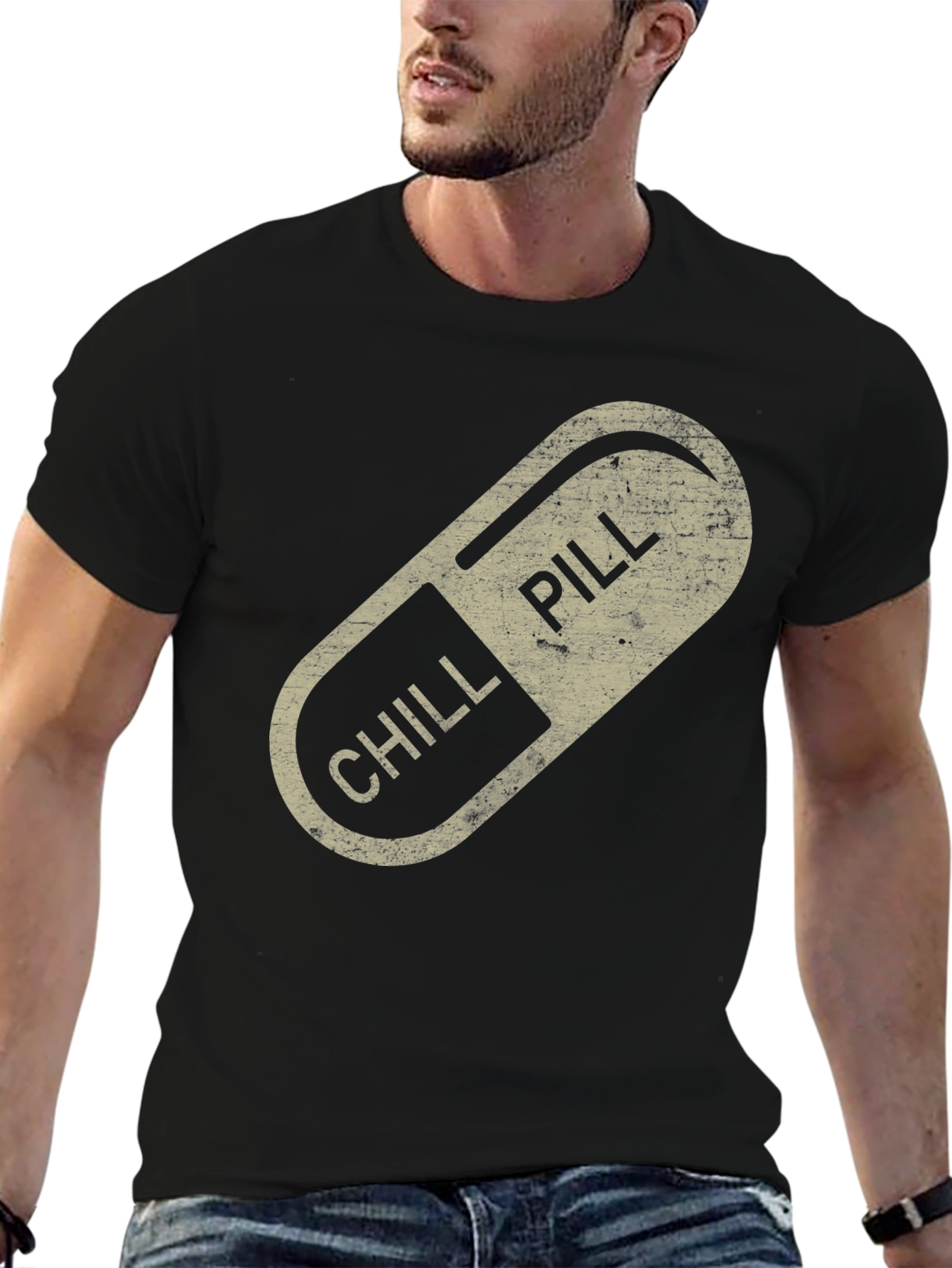 Chill Pill Graphic Tee - Relaxed Vibe
