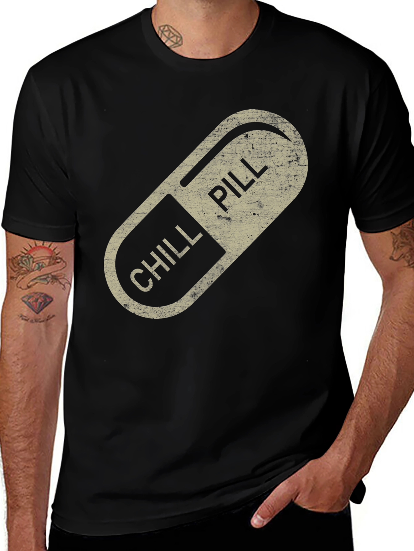 Chill Pill Graphic Tee - Relaxed Vibe