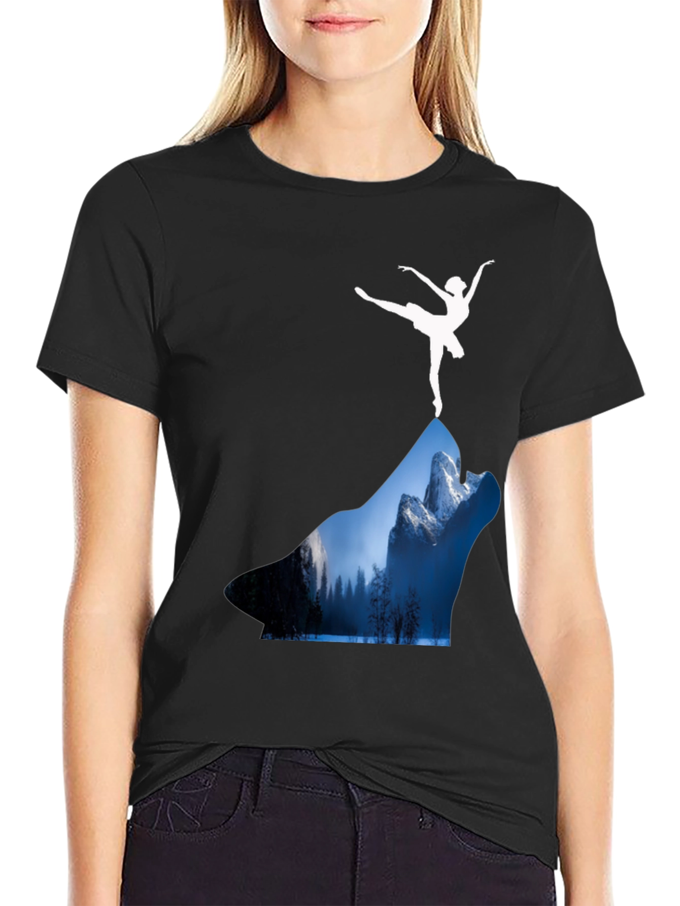 Wolf Landscape T-Shirt - Ballerina Design