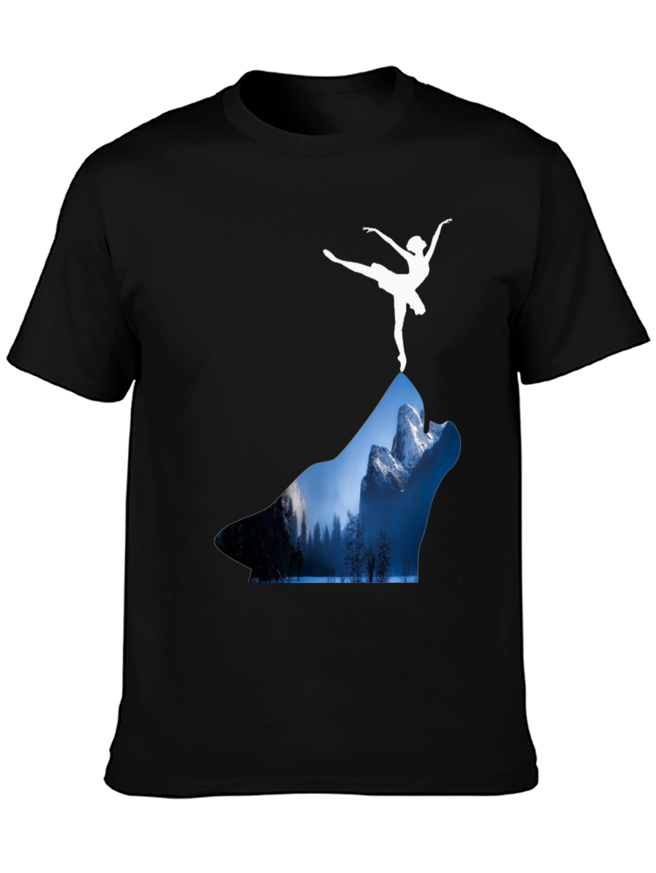 Wolf Landscape T-Shirt - Ballerina Design