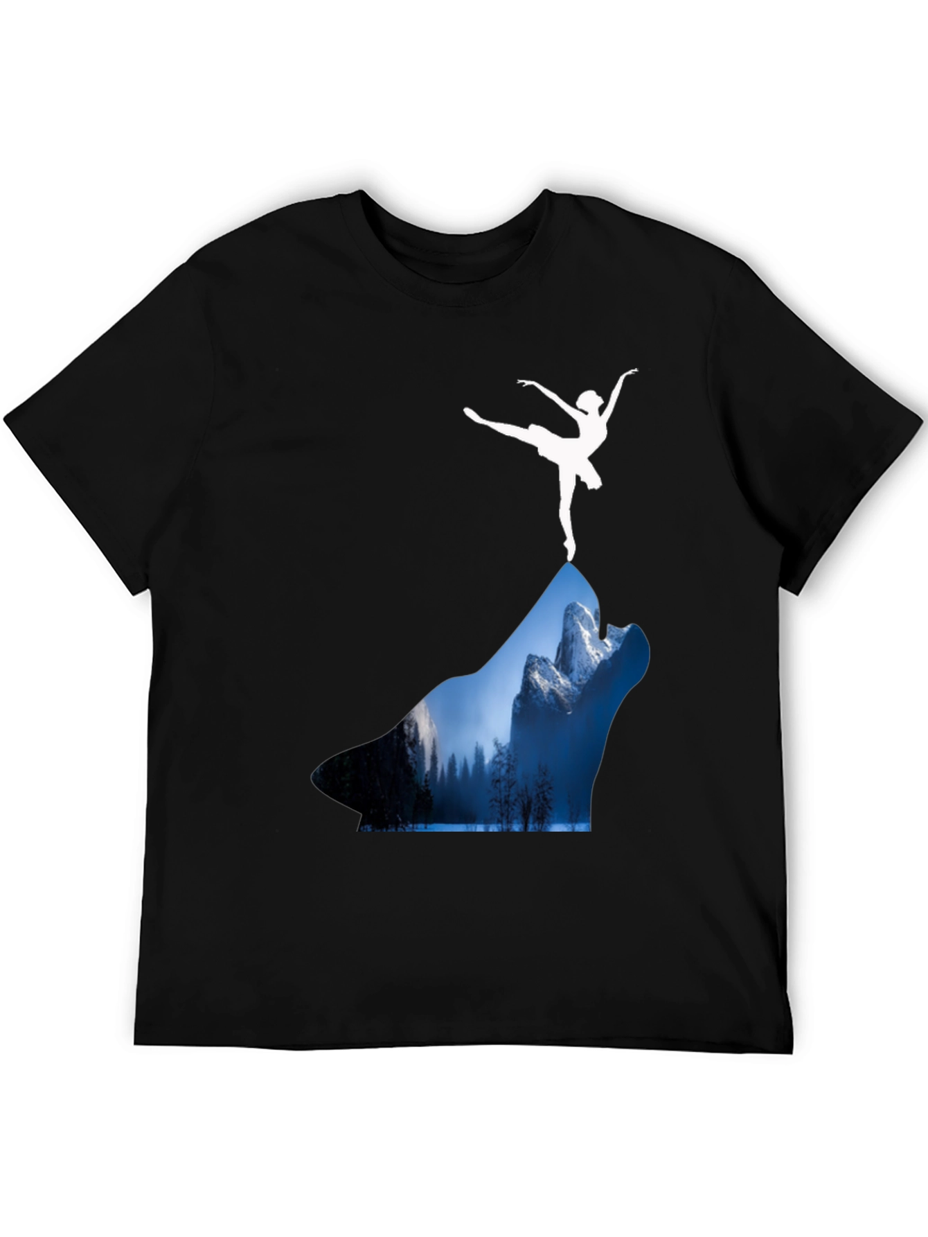 Wolf Landscape T-Shirt - Ballerina Design