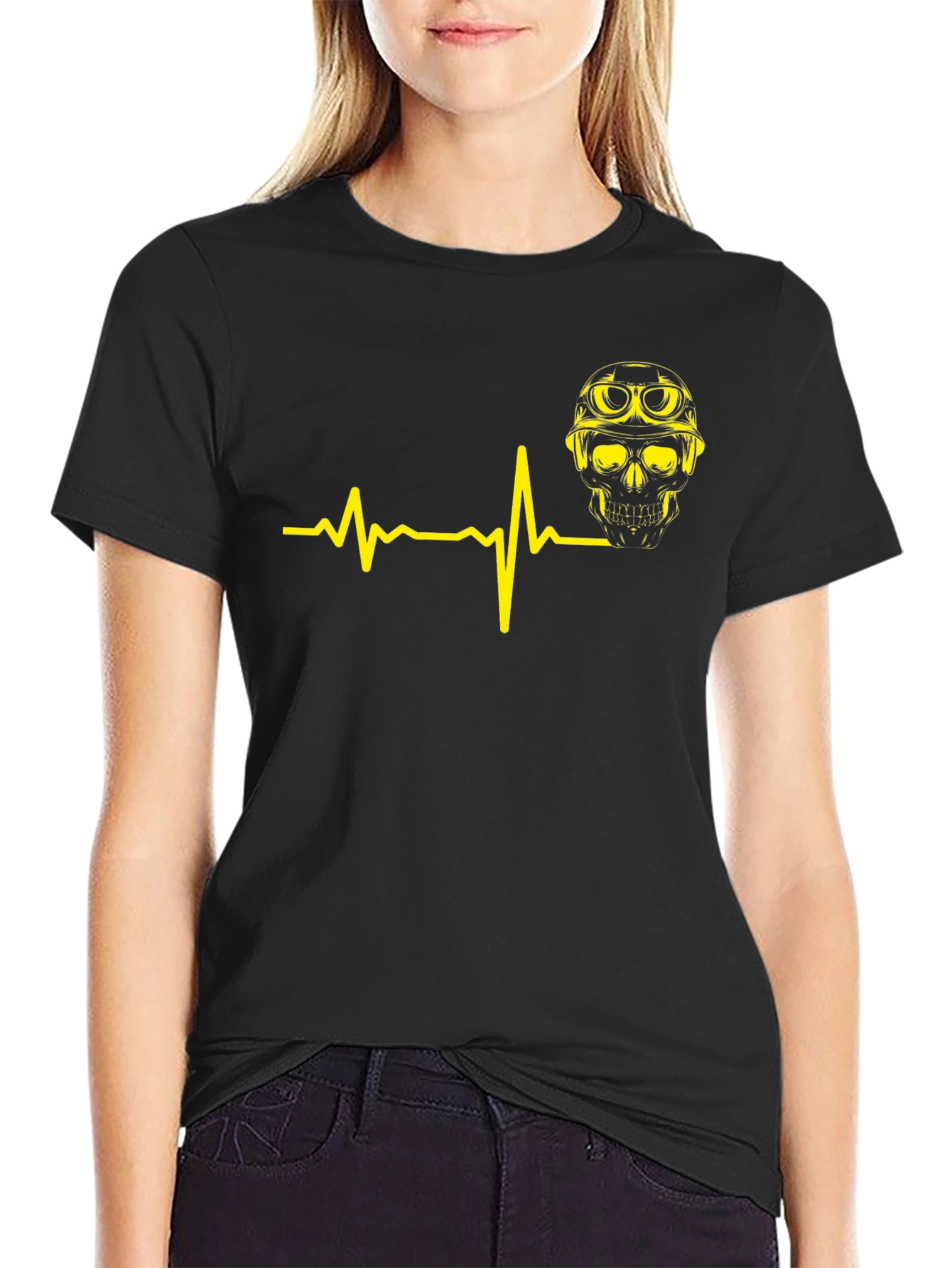 Skull Rider Heartbeat Graphic Tee