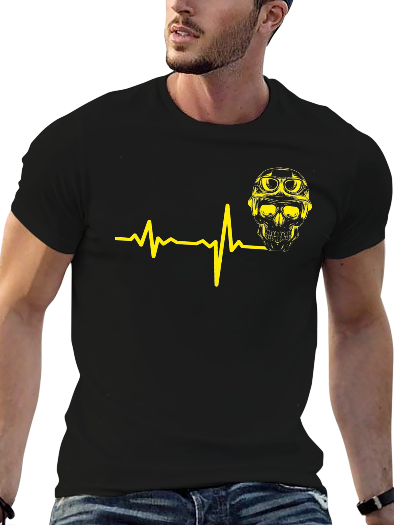 Skull Rider Heartbeat Graphic Tee