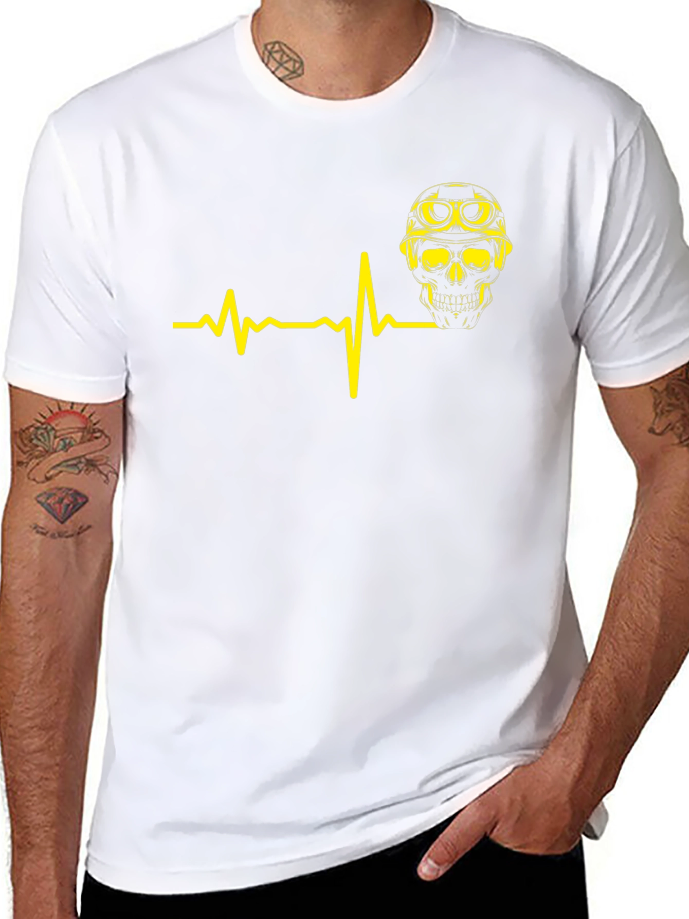 Skull Rider Heartbeat Graphic Tee