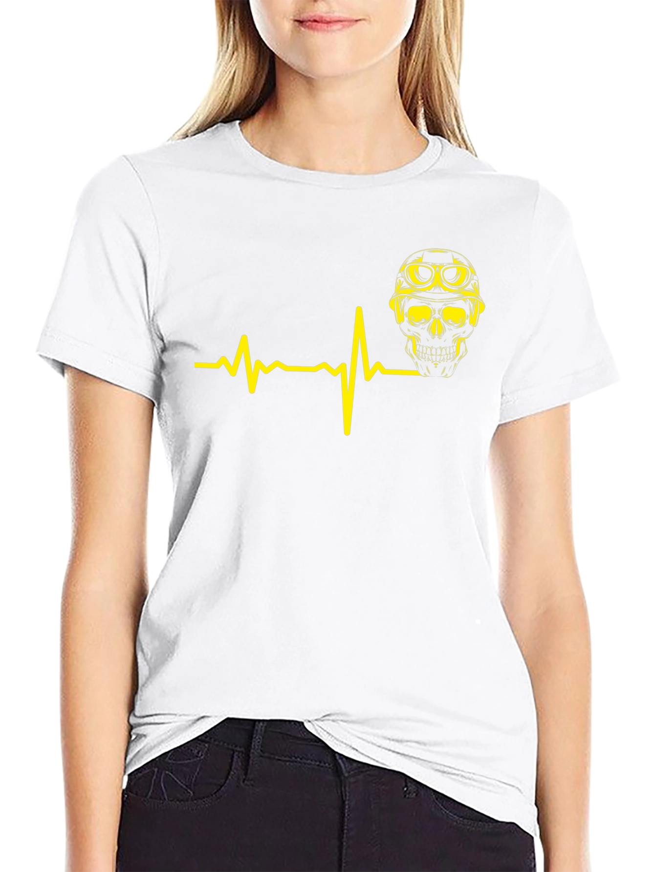 Skull Rider Heartbeat Graphic Tee