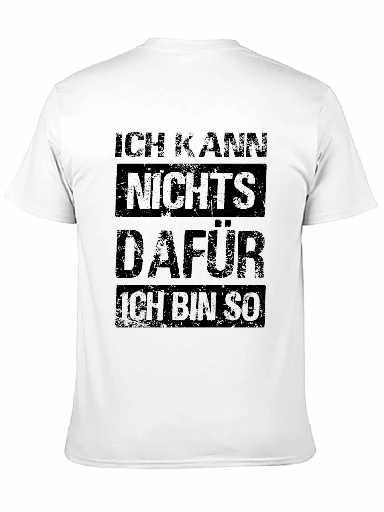 Ich Kann Nichts Dafur Graphic Black Tee