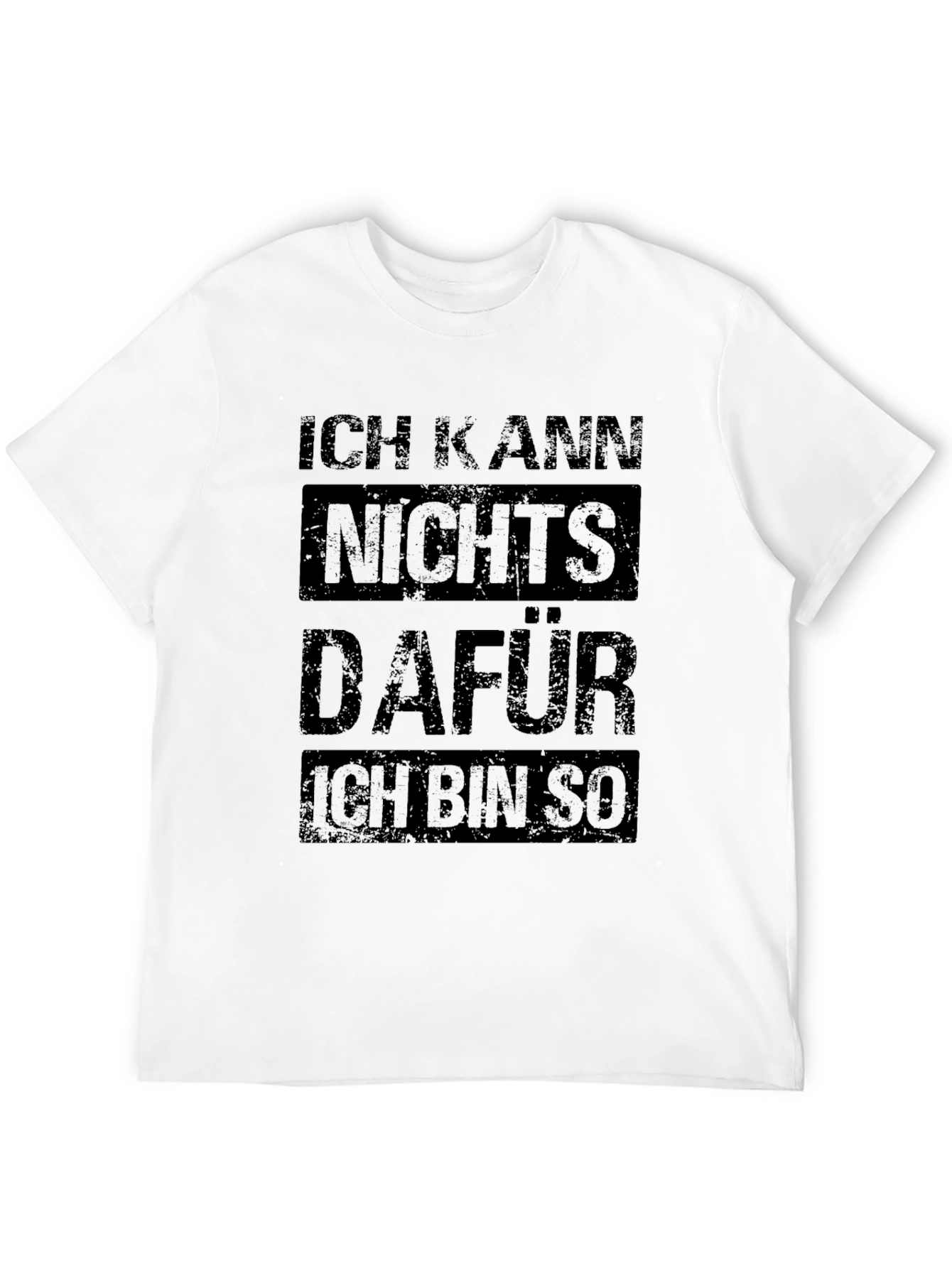 Ich Kann Nichts Dafur Graphic Black Tee