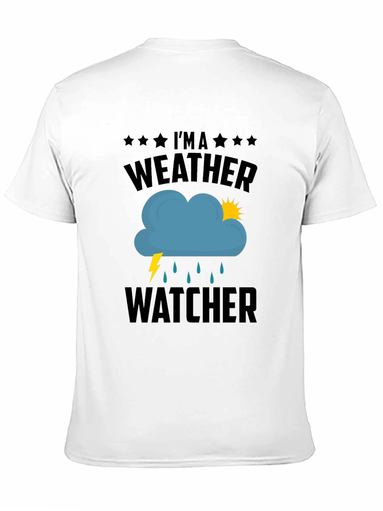 Weather Watcher Graphic T-Shirt - Black Cotton Tee