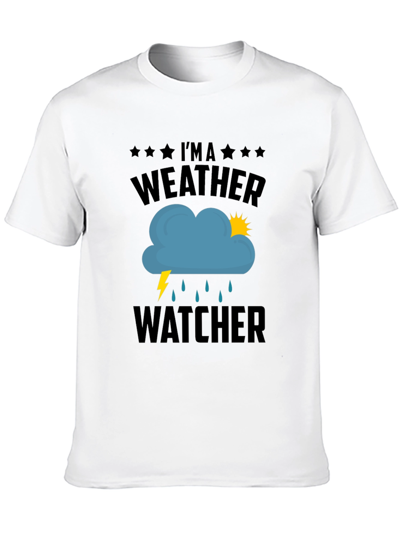 Weather Watcher Graphic T-Shirt - Black Cotton Tee