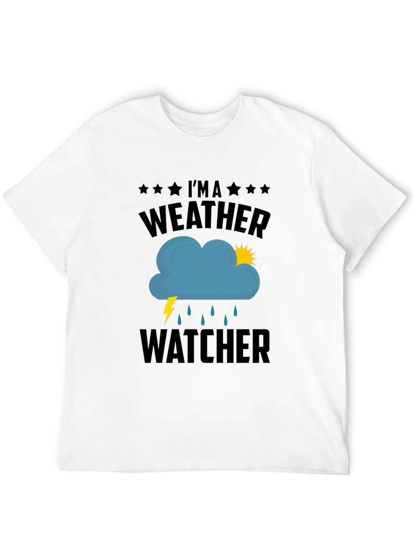 Weather Watcher Graphic T-Shirt - Black Cotton Tee