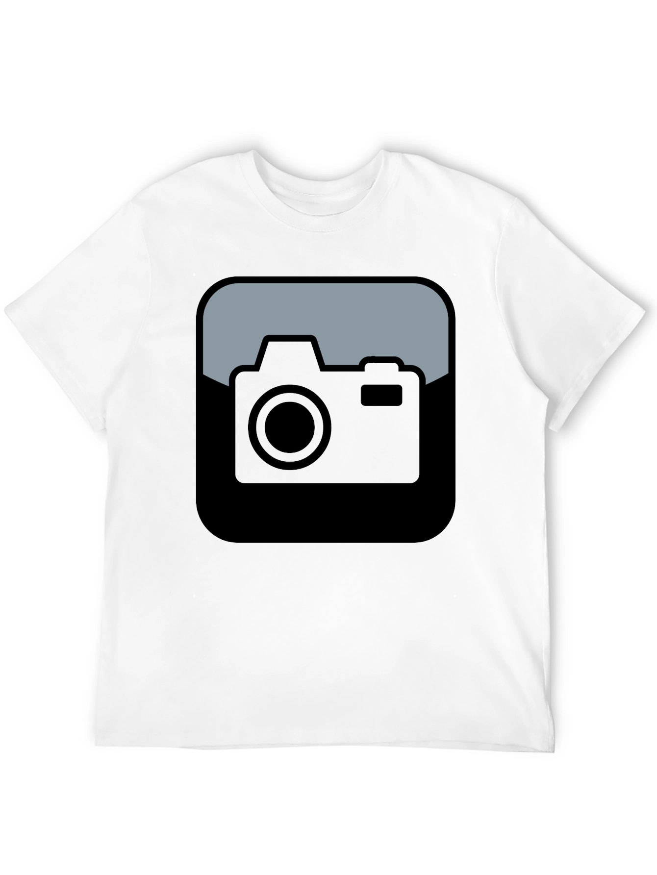 Camera Icon Black T-Shirt
