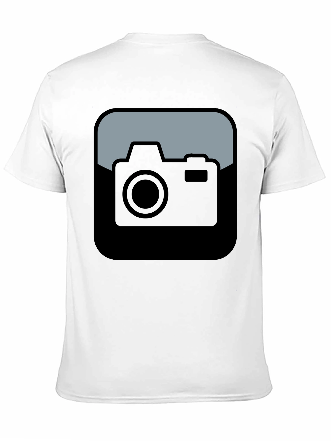 Camera Icon Black T-Shirt
