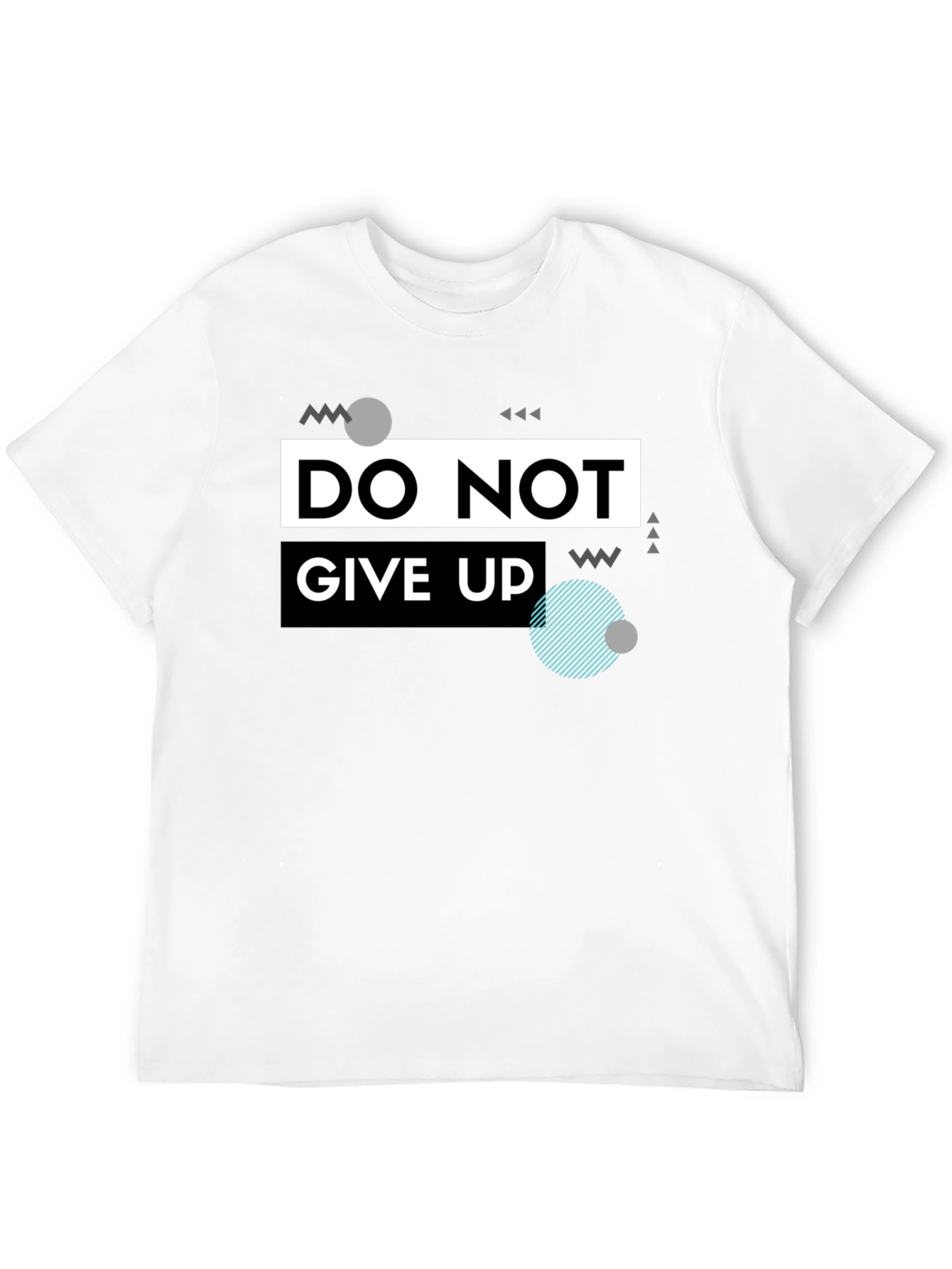 Do Not Give Up Graphic T-Shirt - Black