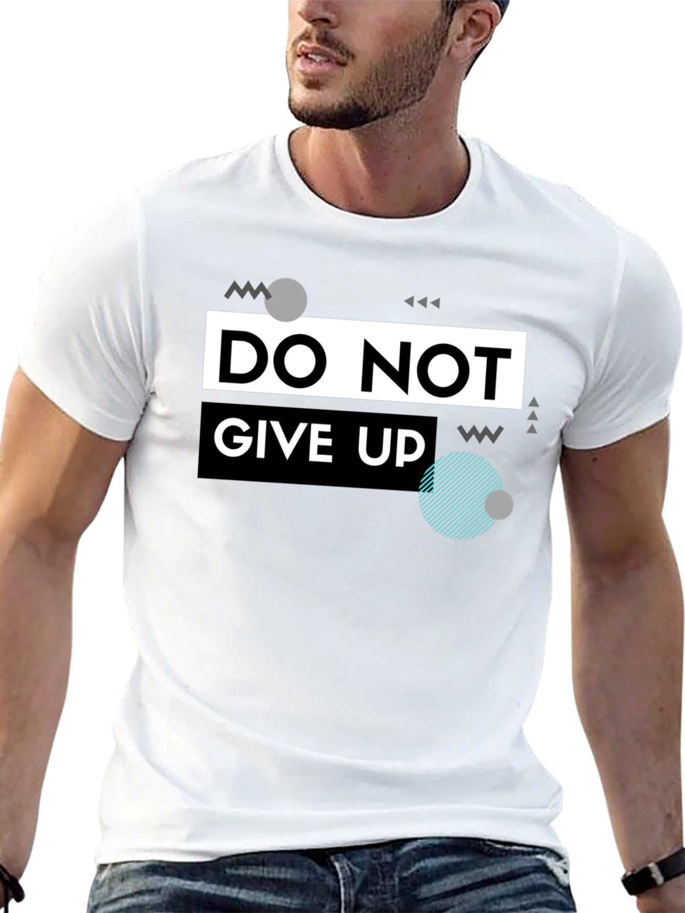 Do Not Give Up Graphic T-Shirt - Black