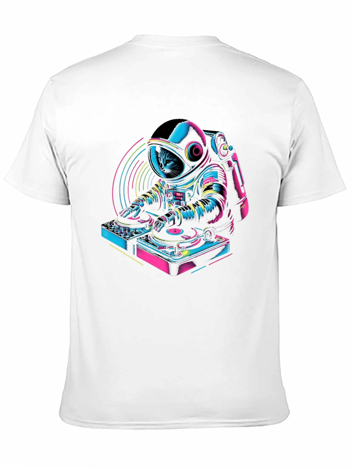 DJ Astro Cat Black T-Shirt