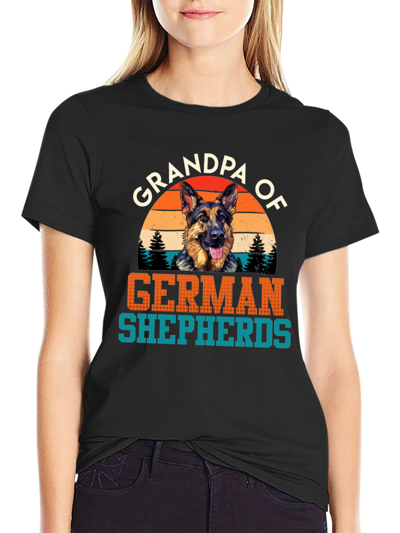 Grandpa of German Shepherds Graphic T-Shirt
