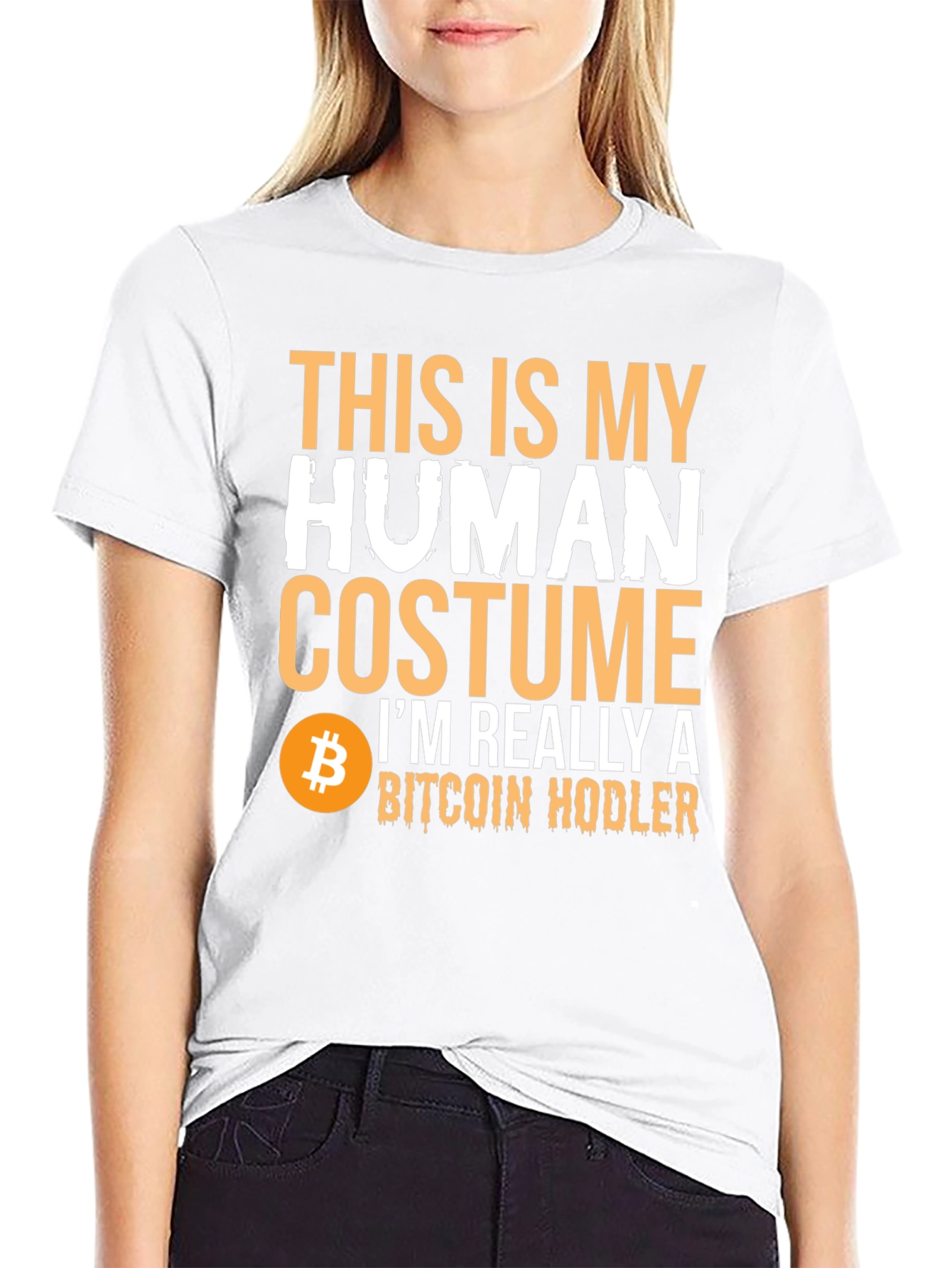Bitcoin Hodler Human Costume Graphic Tee
