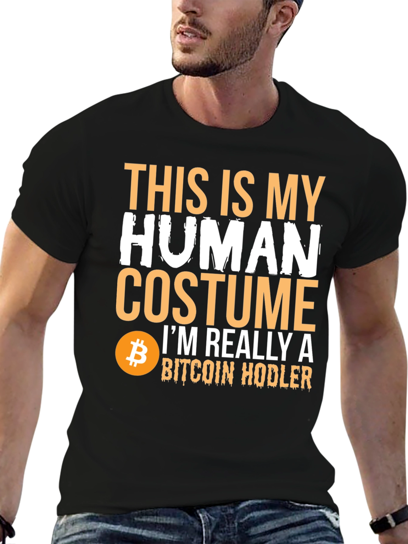 Bitcoin Hodler Human Costume Graphic Tee