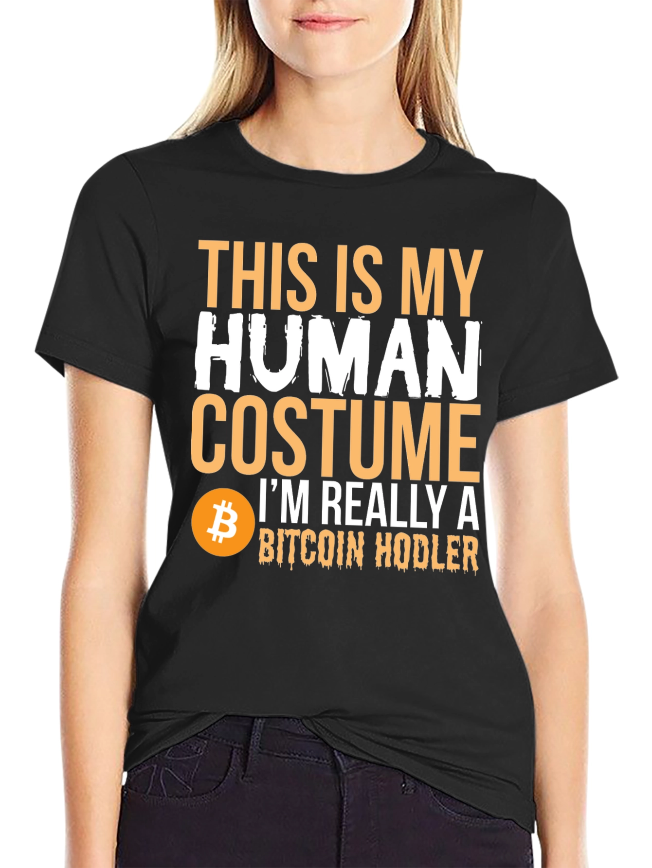 Bitcoin Hodler Human Costume Graphic Tee