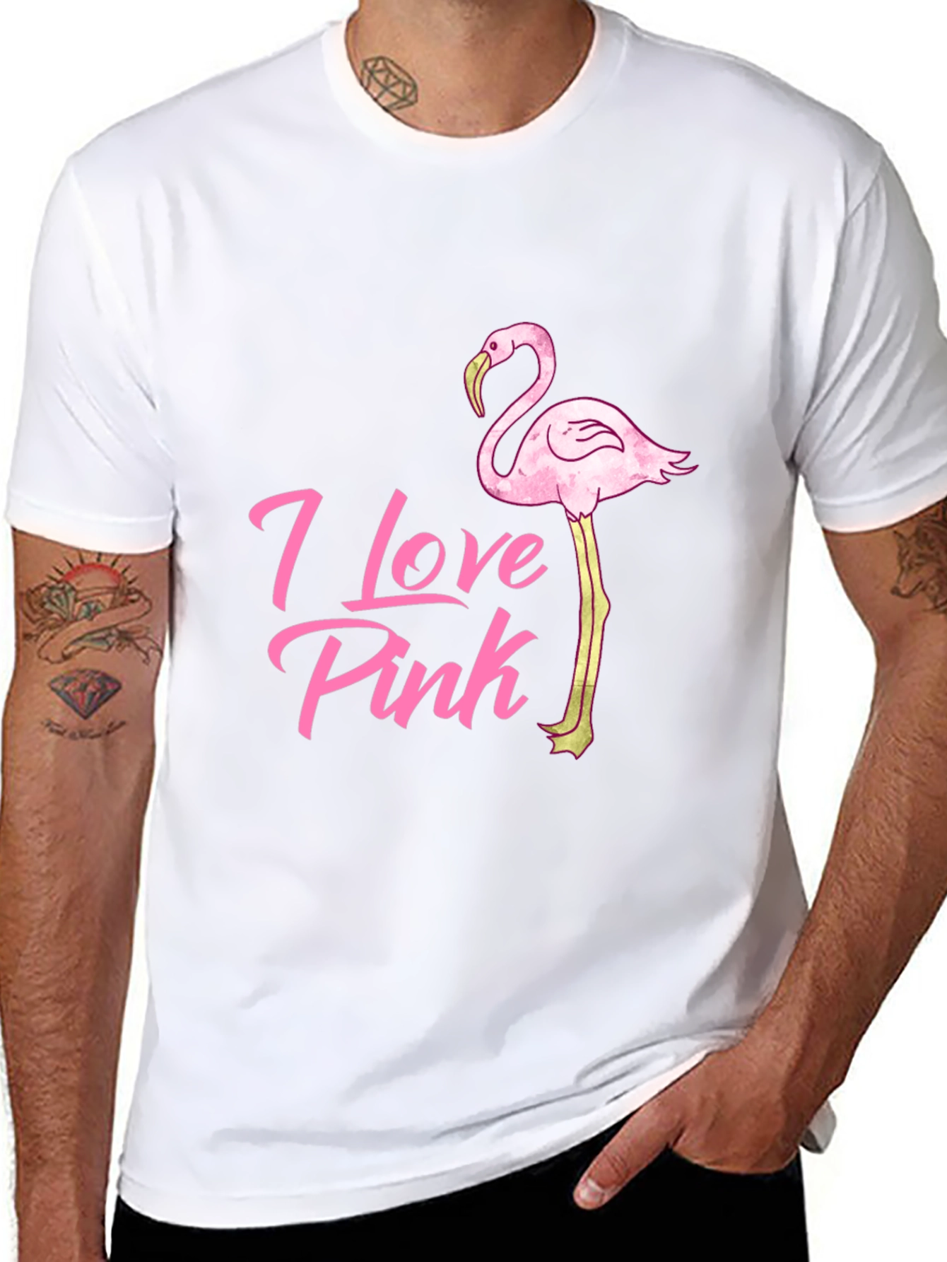 I Love Pink Flamingo T-Shirt
