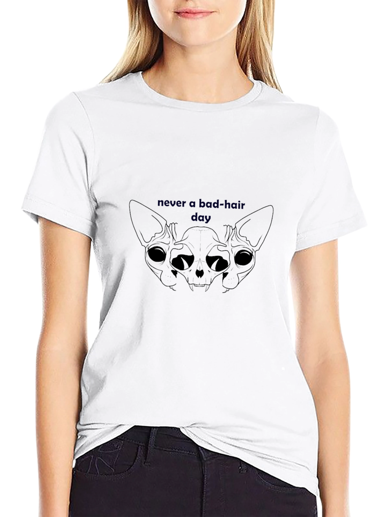 Never a Bad Hair Day Sphynx Cat T-Shirt
