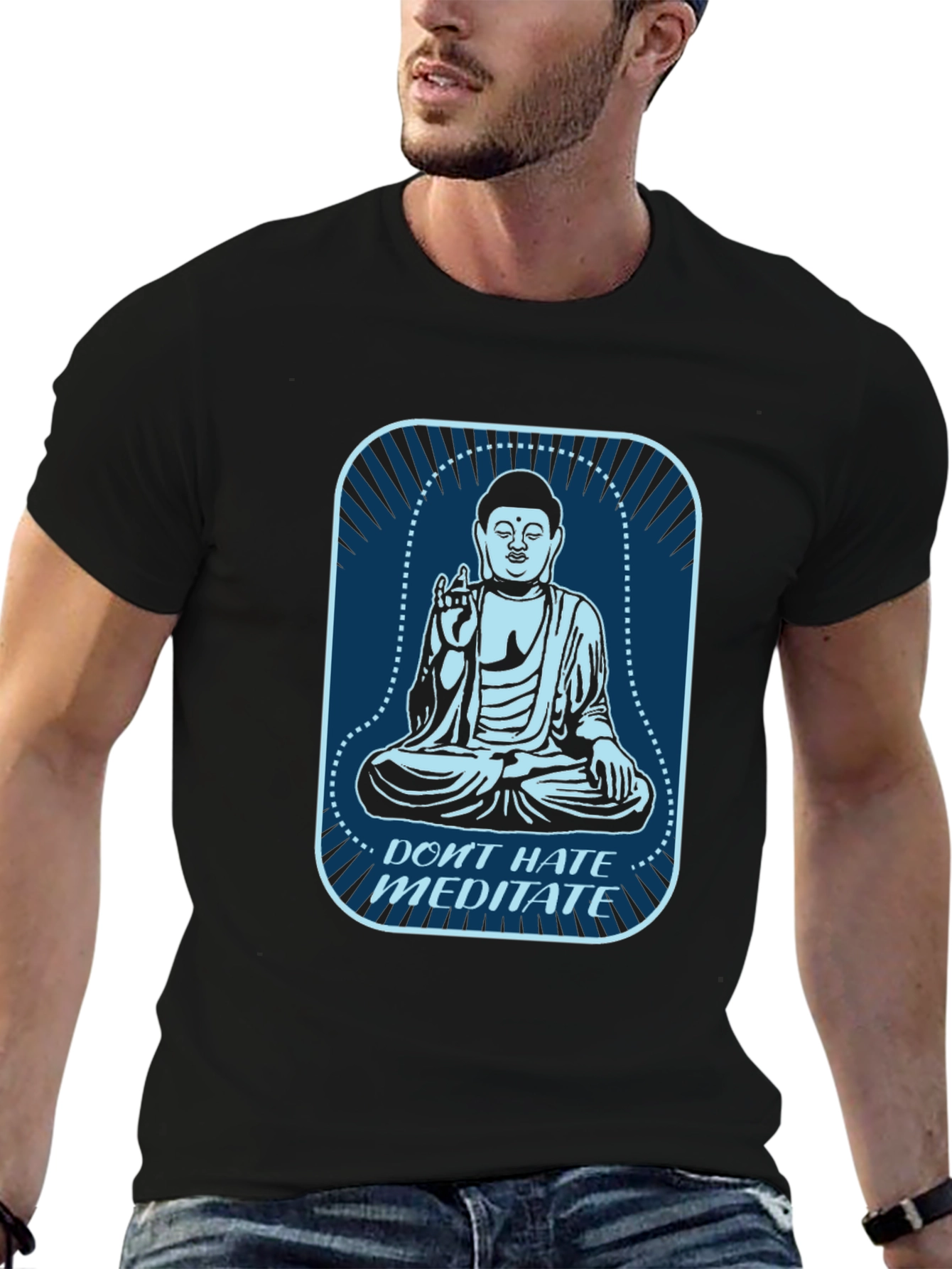Meditate Buddha Graphic T-Shirt