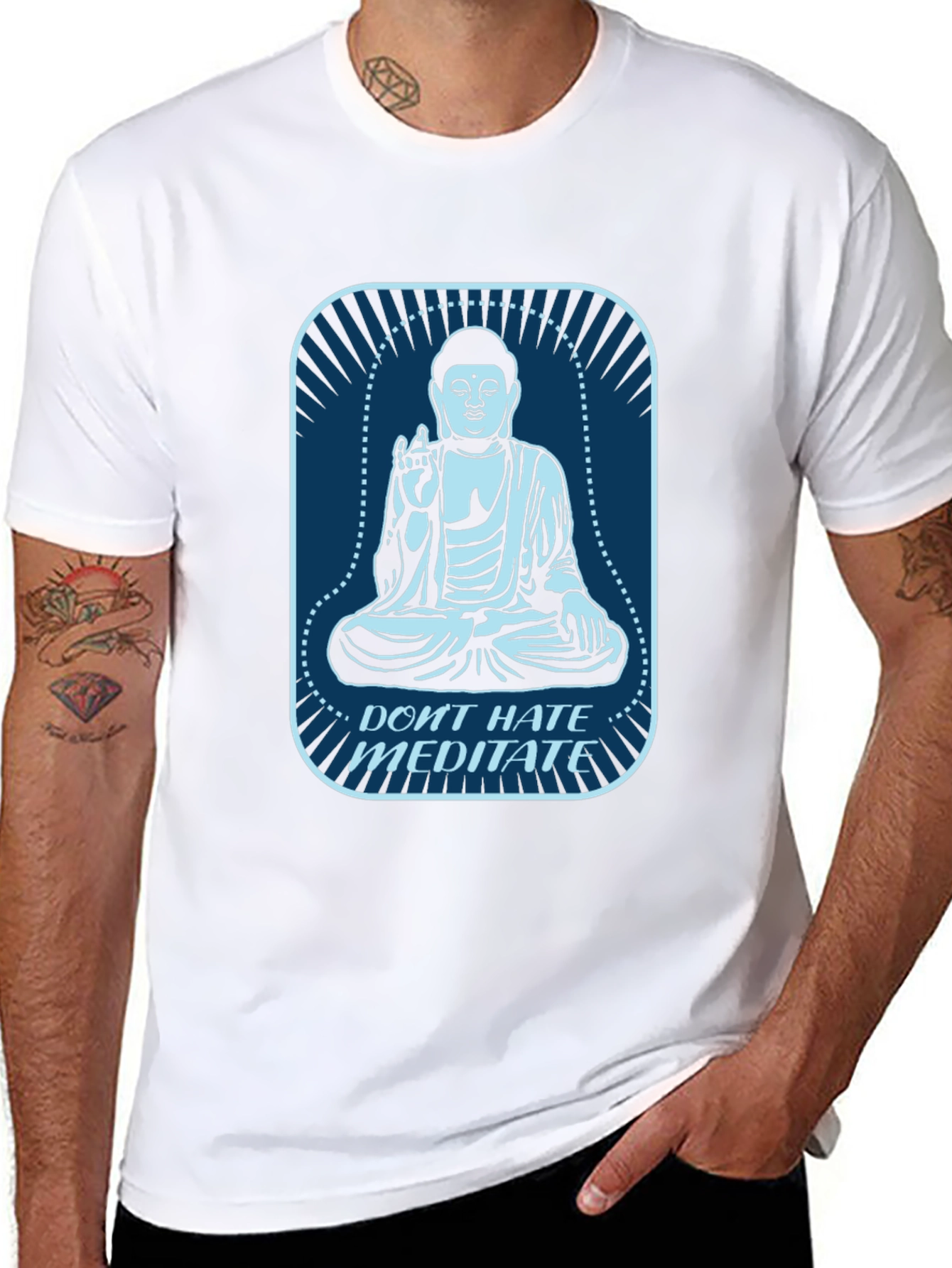 Meditate Buddha Graphic T-Shirt