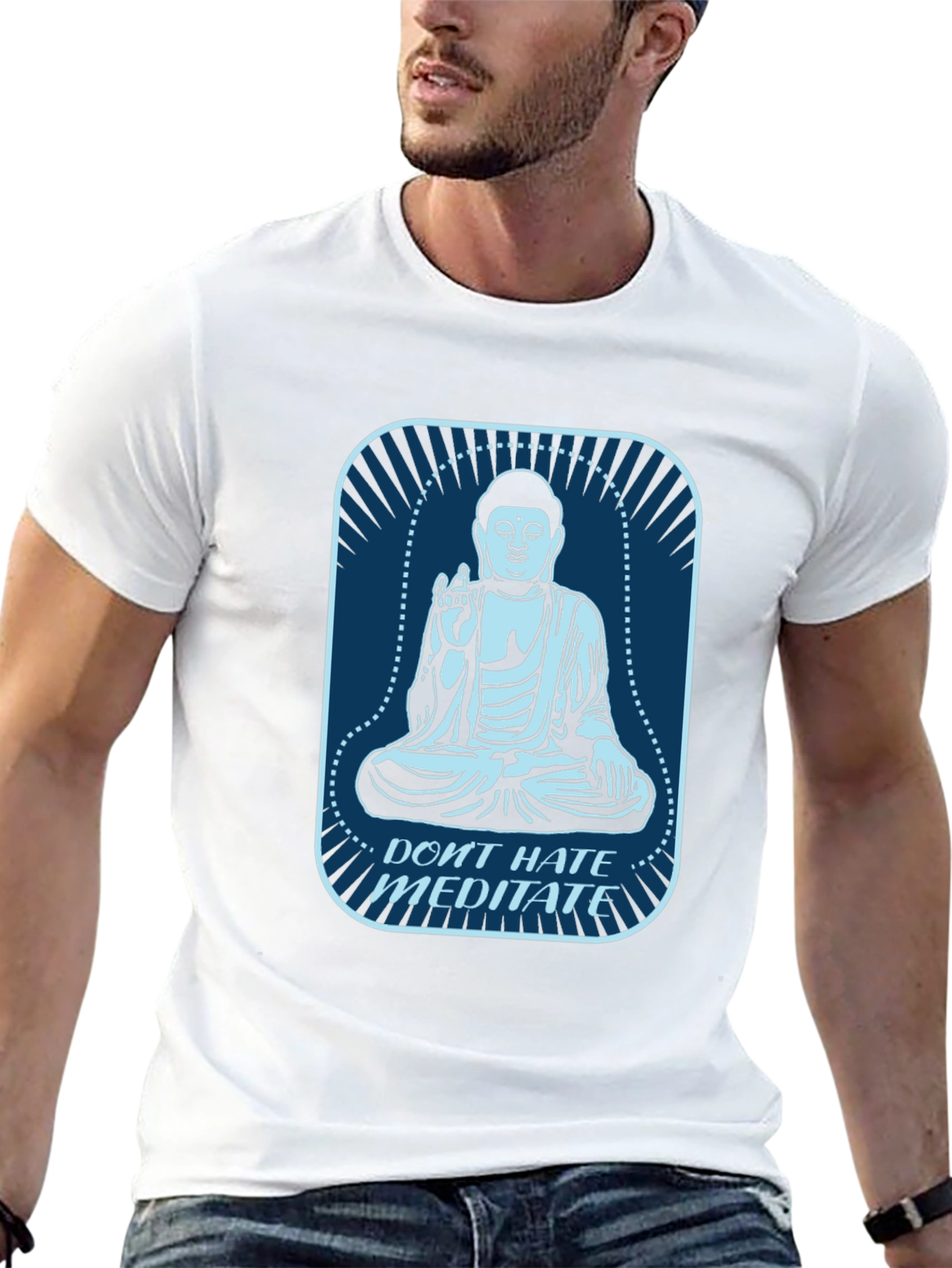 Meditate Buddha Graphic T-Shirt
