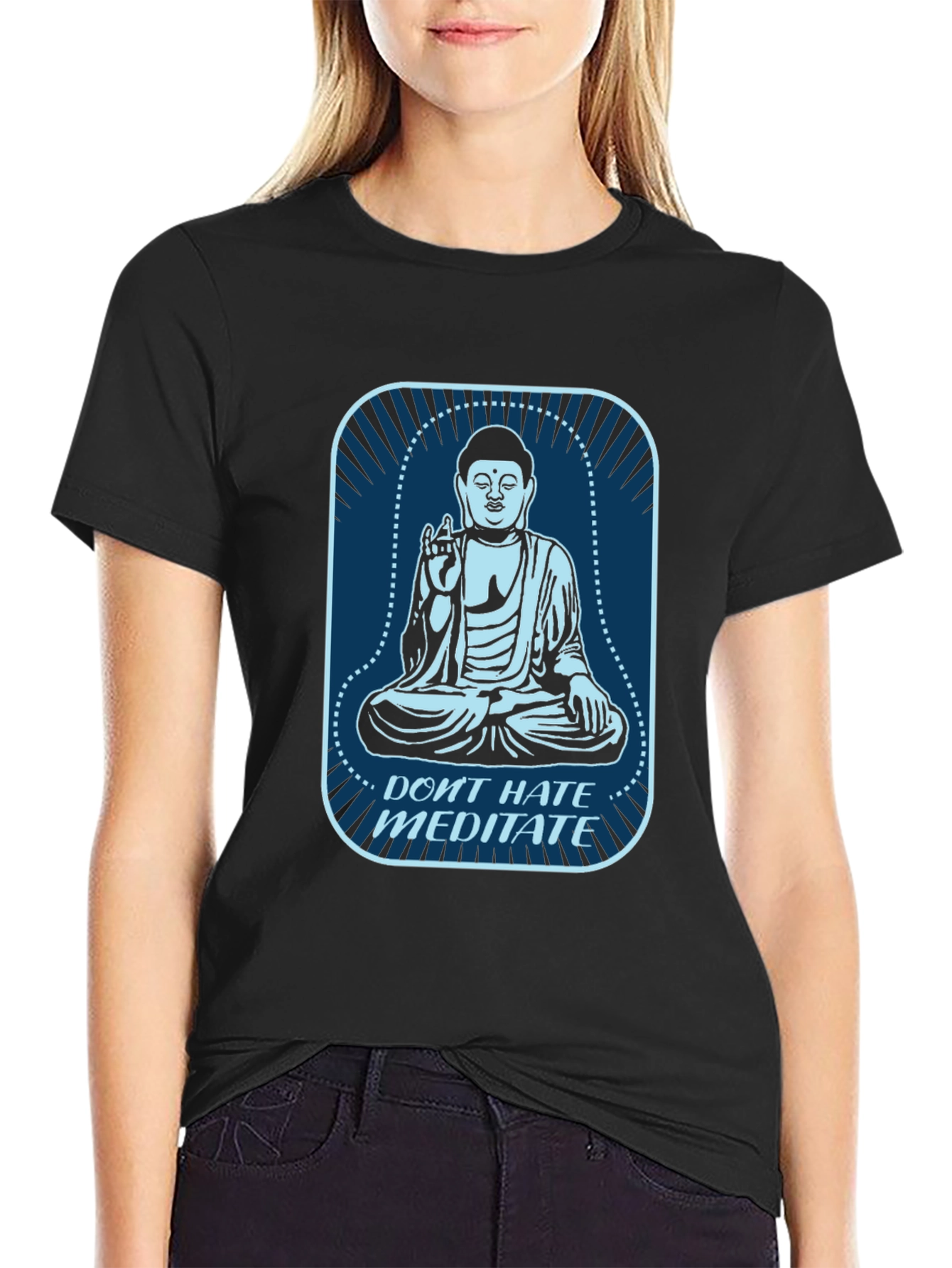 Meditate Buddha Graphic T-Shirt