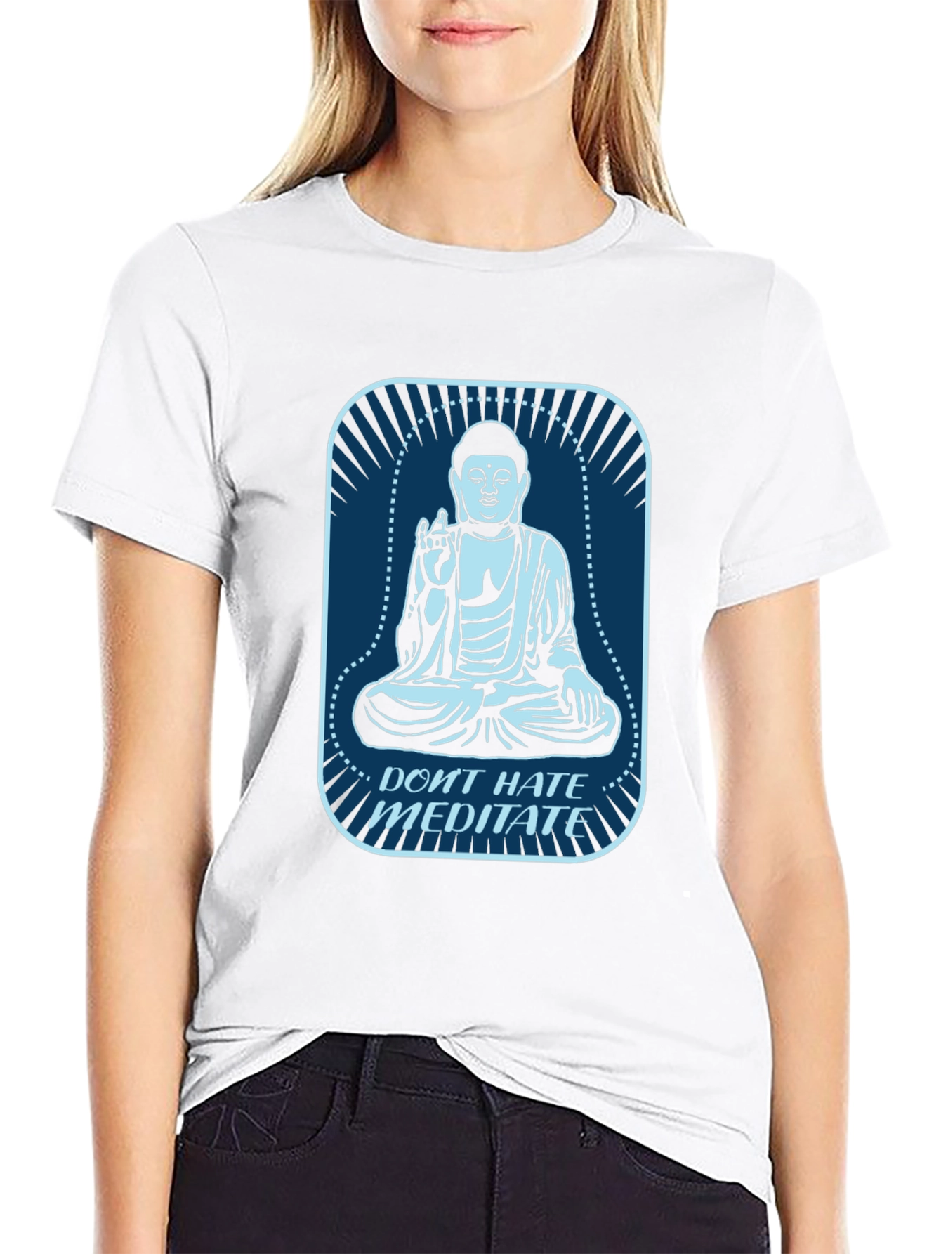 Meditate Buddha Graphic T-Shirt