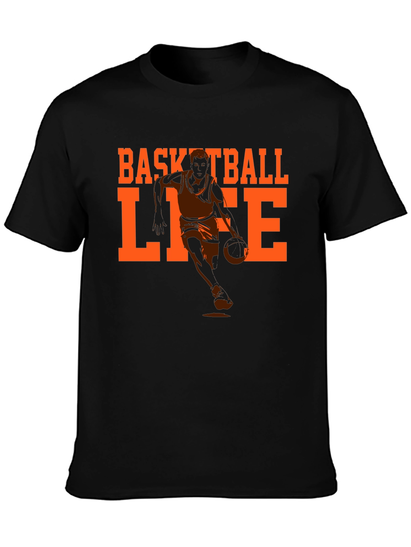 Basketball Life Graphic Tee - Black