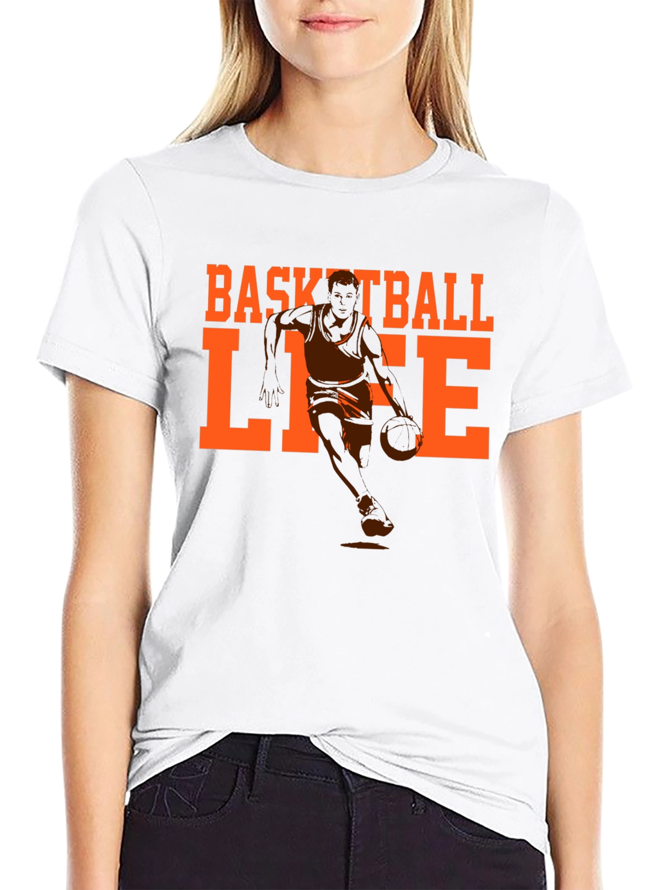 Basketball Life Graphic Tee - Black