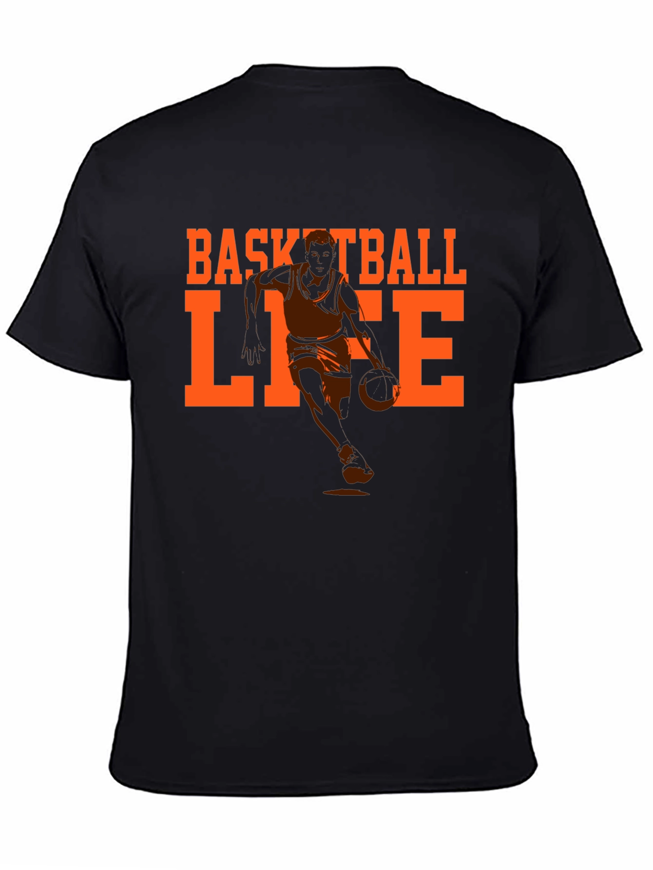 Basketball Life Graphic Tee - Black
