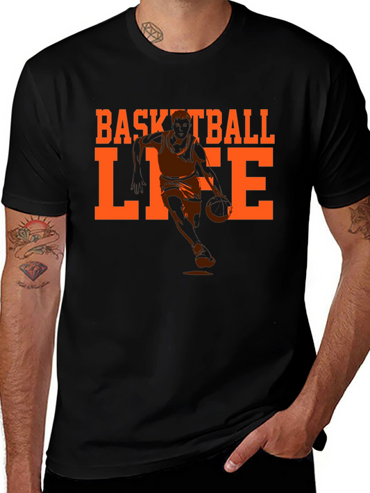 Basketball Life Graphic Tee - Black
