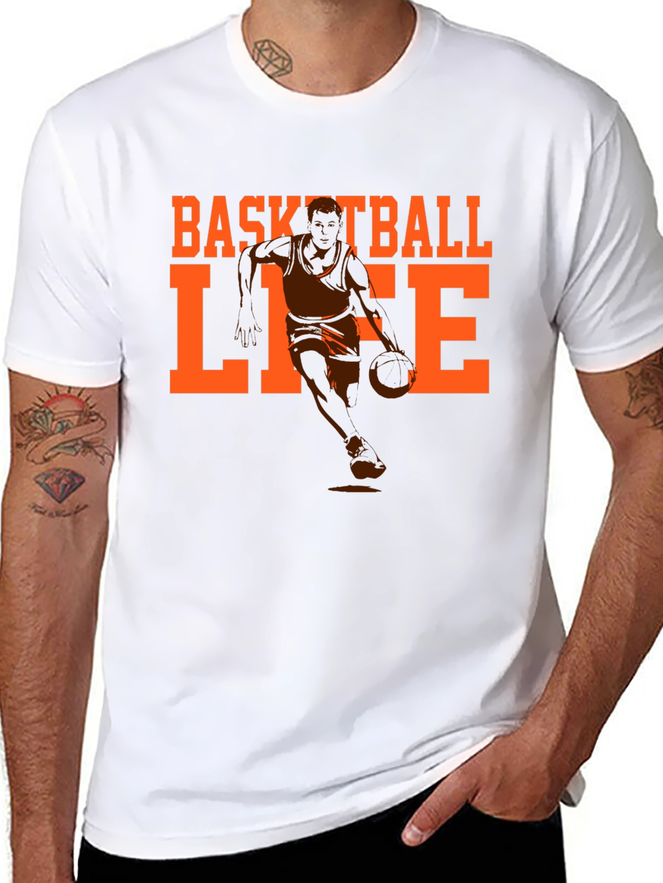 Basketball Life Graphic Tee - Black