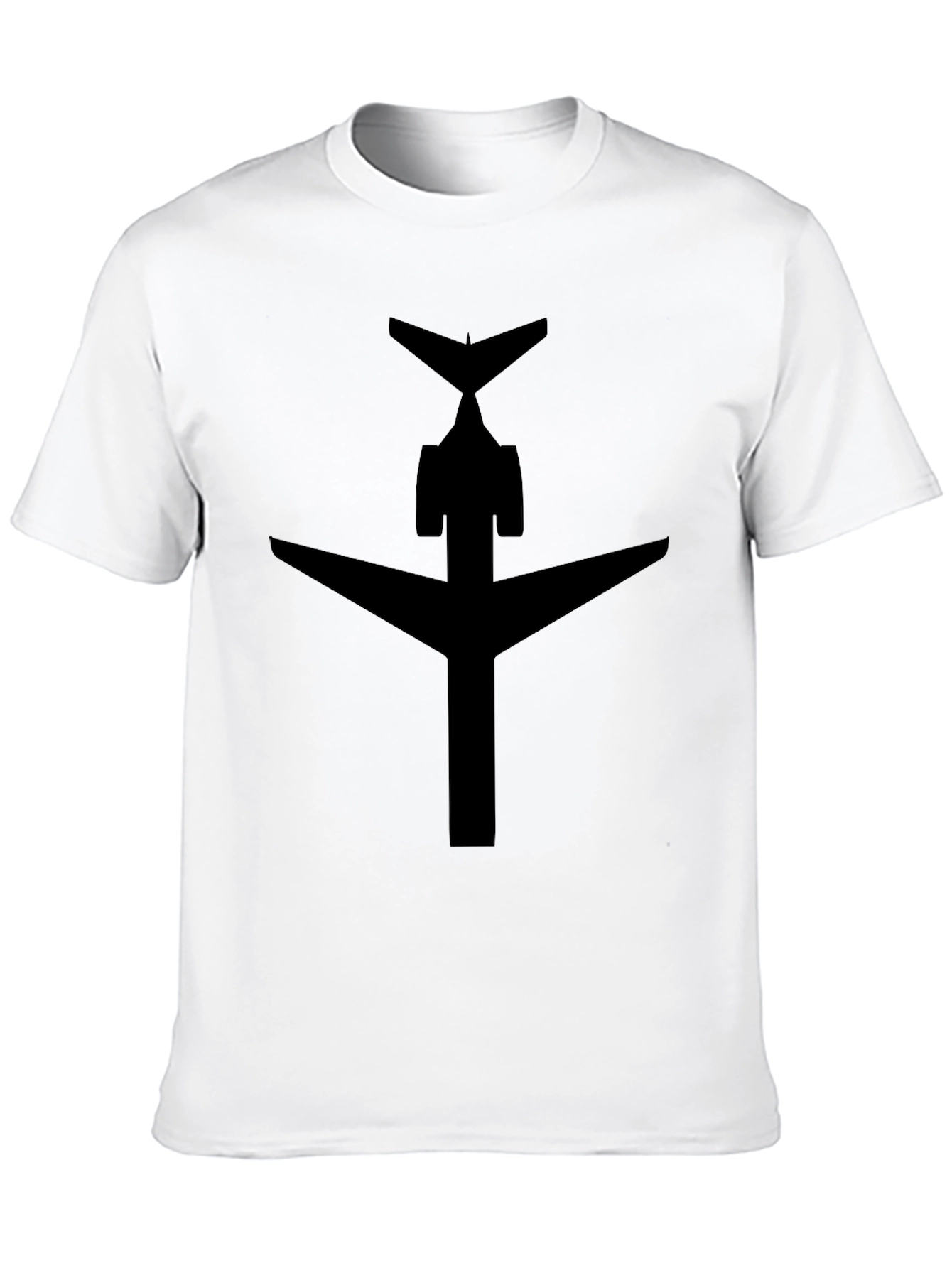 Airplane Silhouette Black T-Shirt