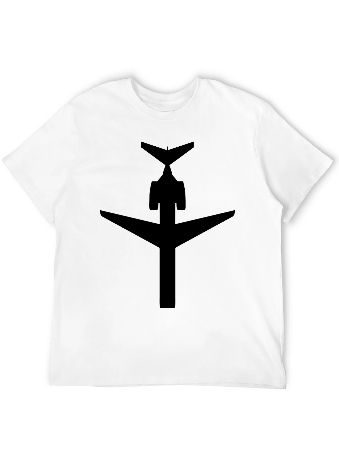 Airplane Silhouette Black T-Shirt