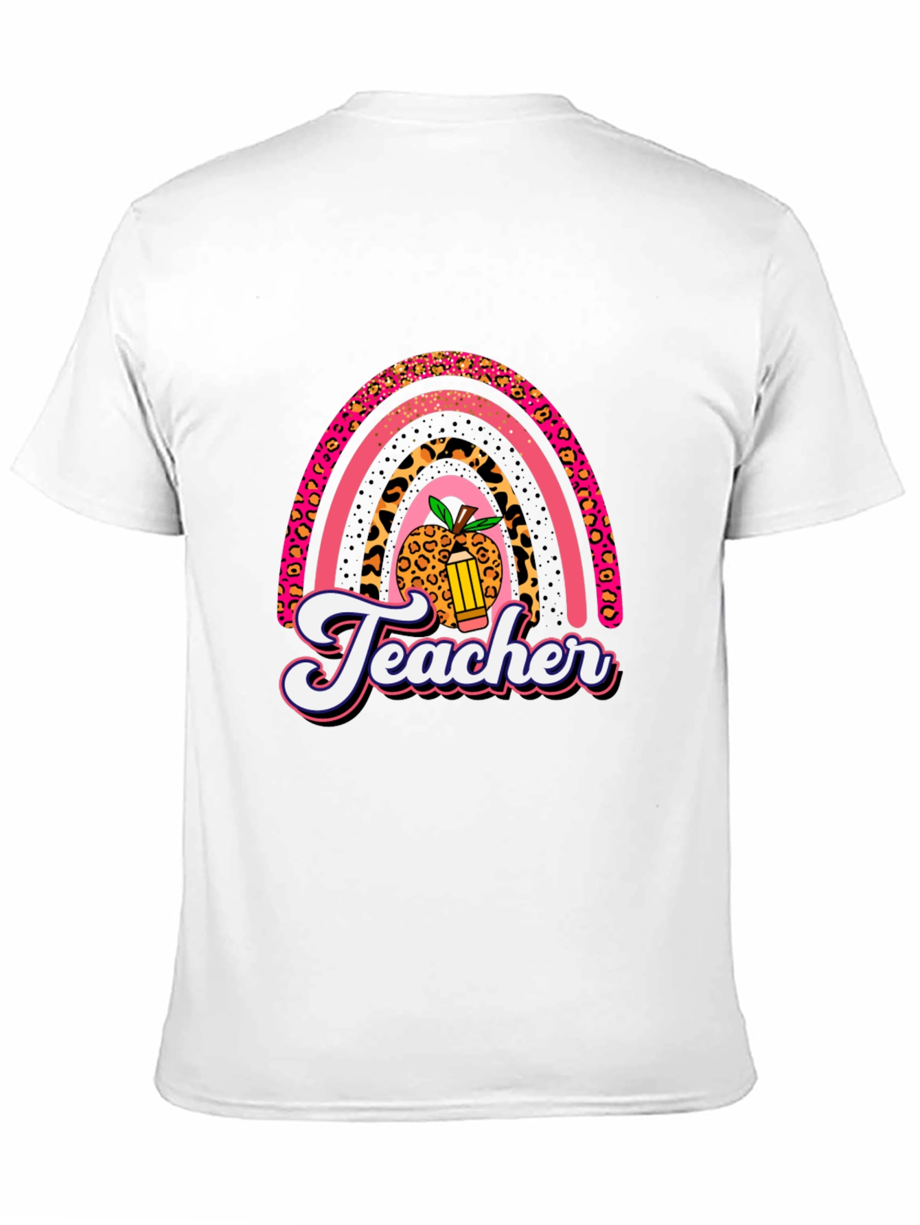 Teacher Rainbow Leopard Print T-Shirt