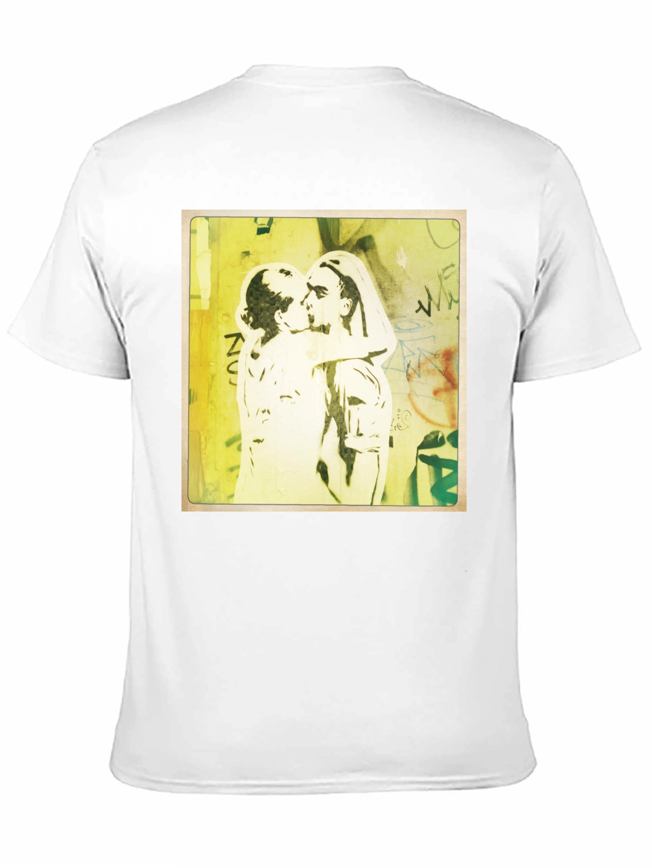 Banksy Inspired Kissing Coppers Graphic T-Shirt