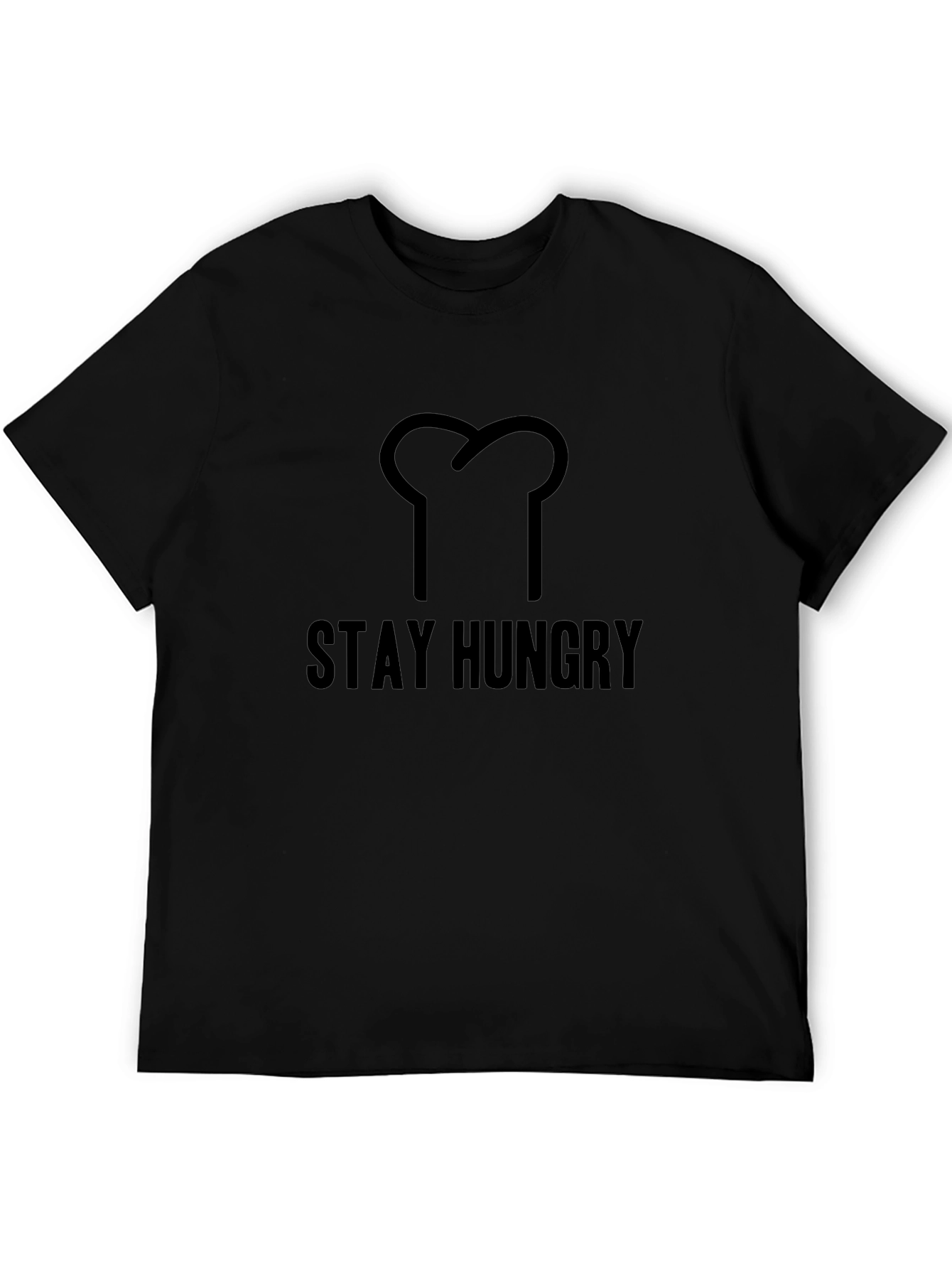 Stay Hungry Graphic T-Shirt - Black