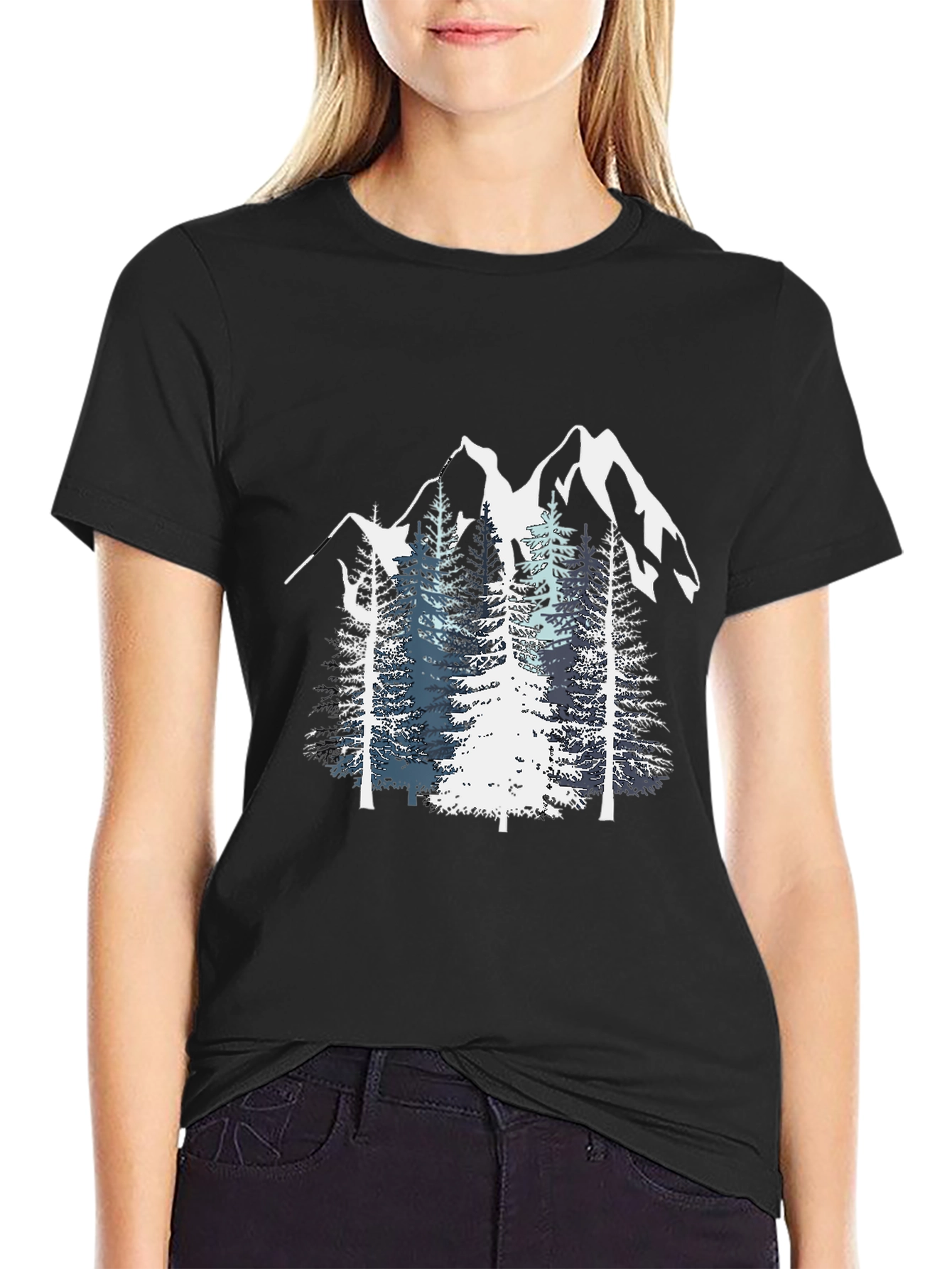 Mountain Pine Tree Graphic Tee - Nature Inspired